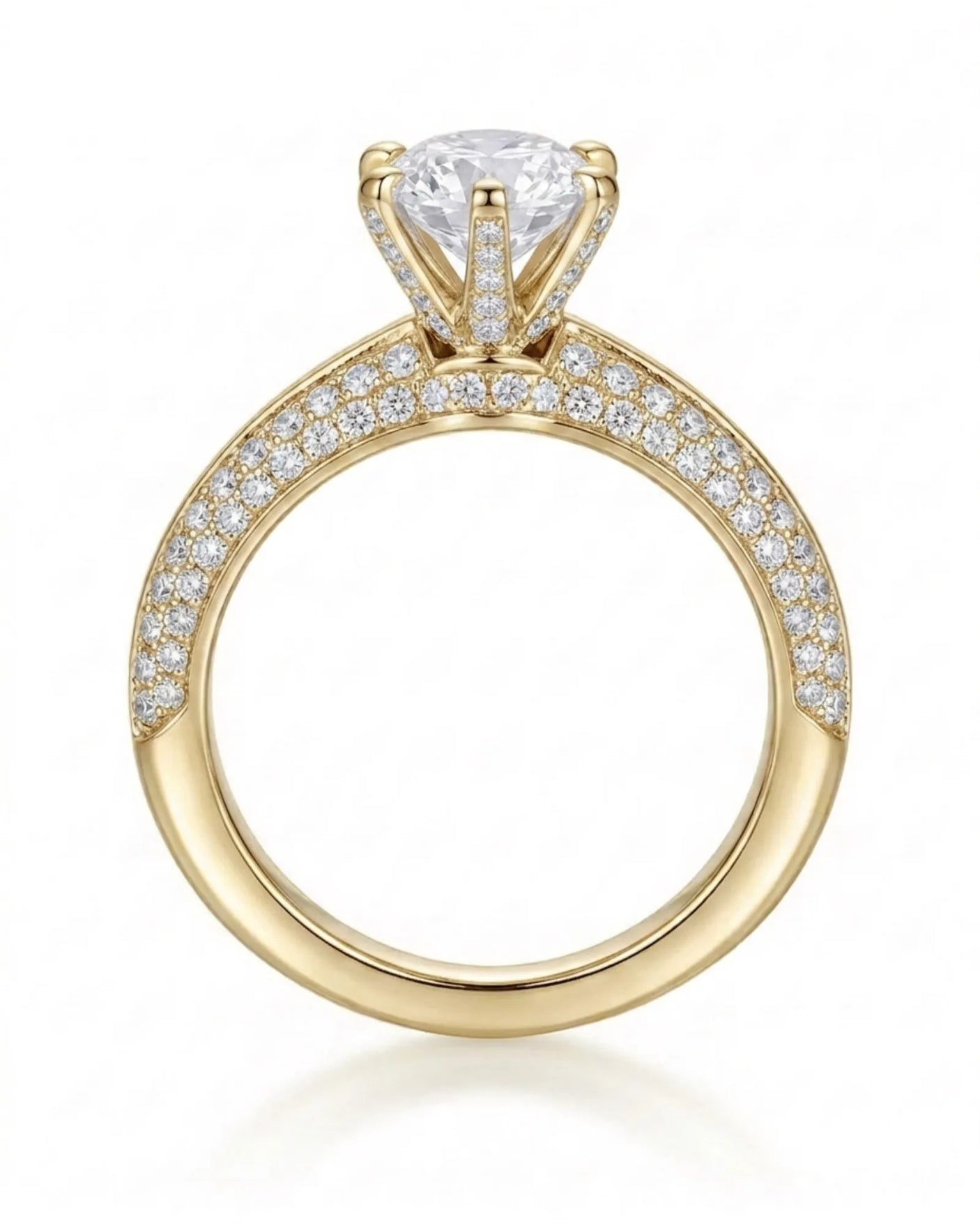 Aniya – Seraphic Charm Natural Round Diamond Six-Prong Engagement Ring