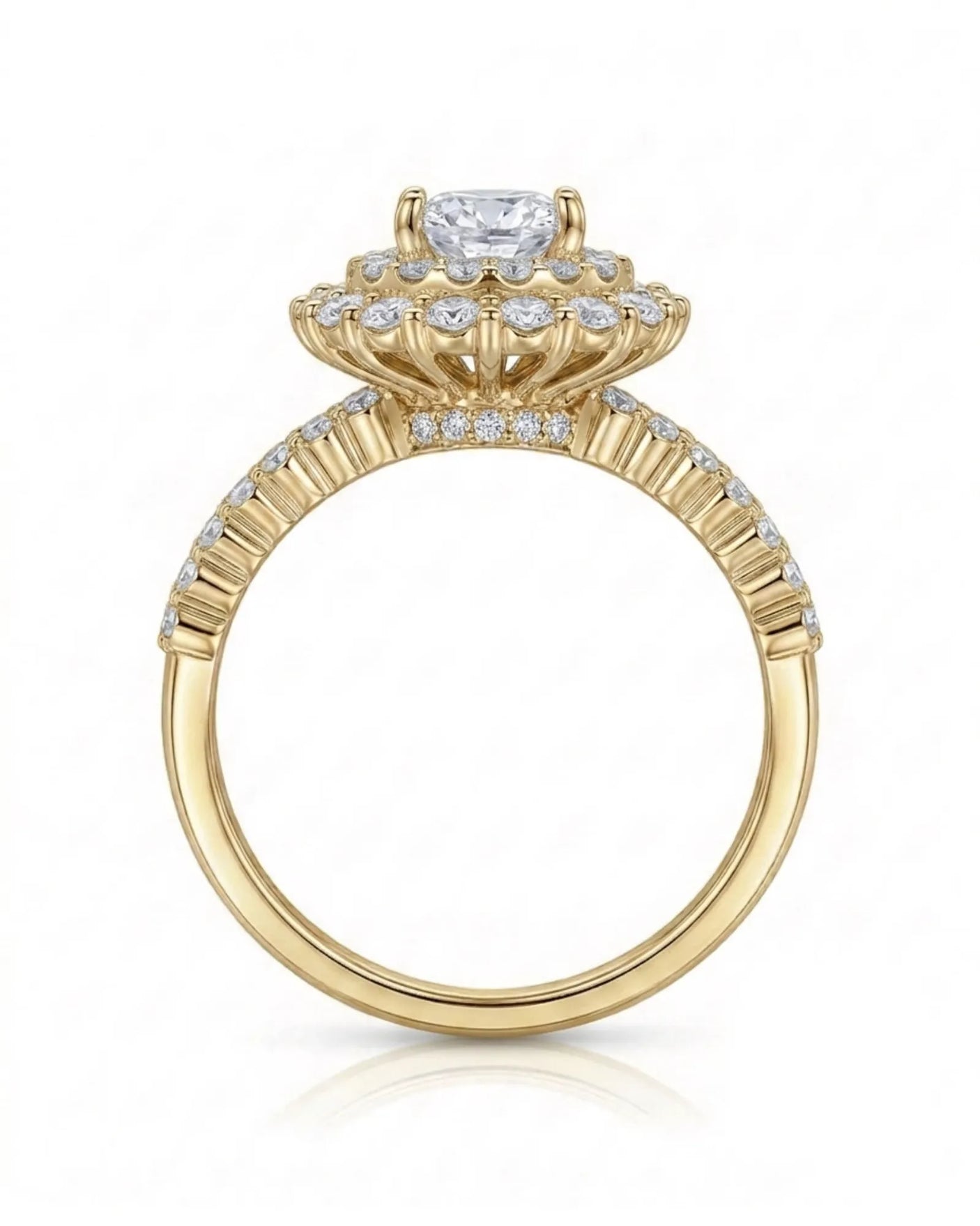 Bettina – Whispered Vows Natural Round Diamond Triple Halo Ring