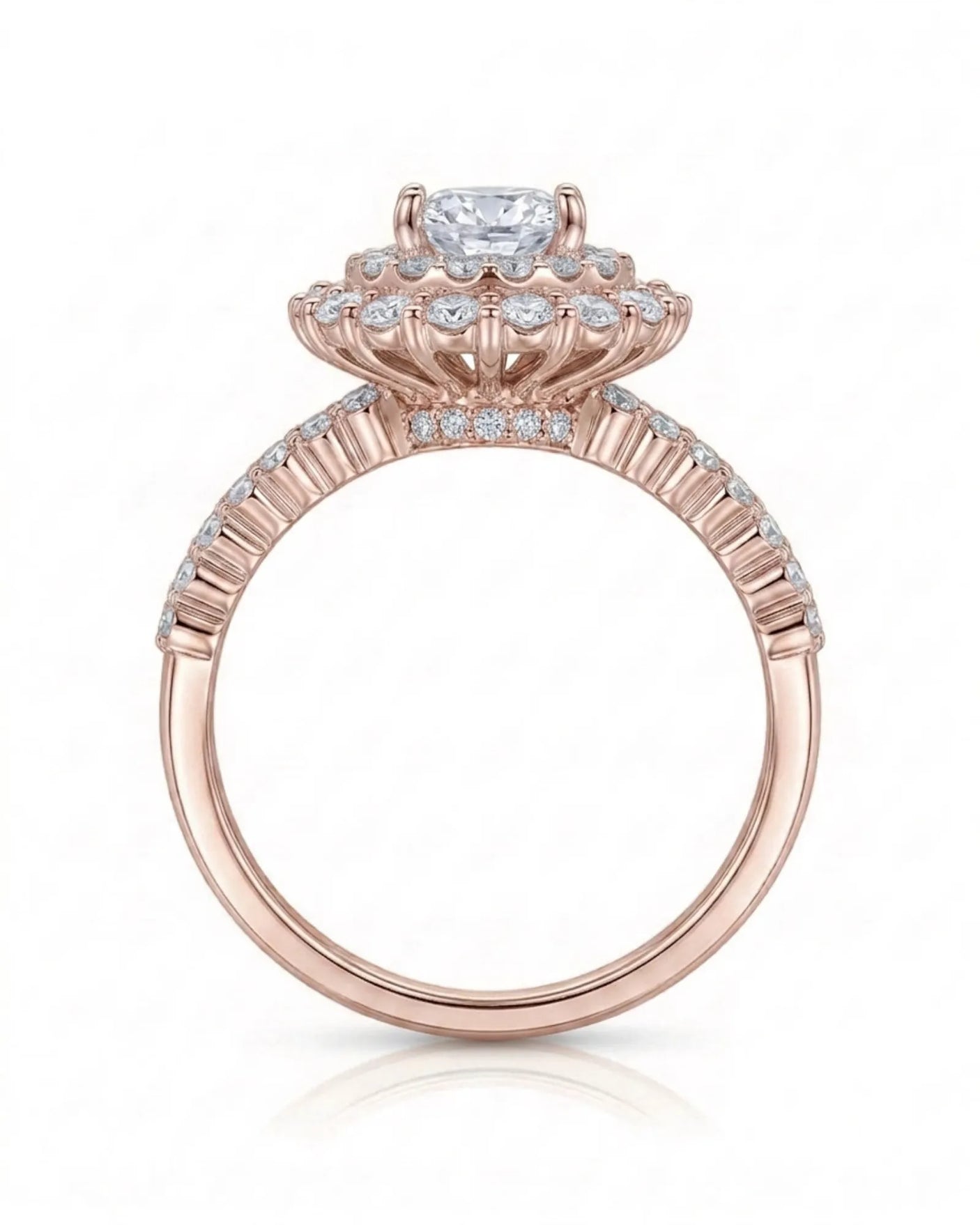 Bettina – Whispered Vows Natural Round Diamond Triple Halo Ring