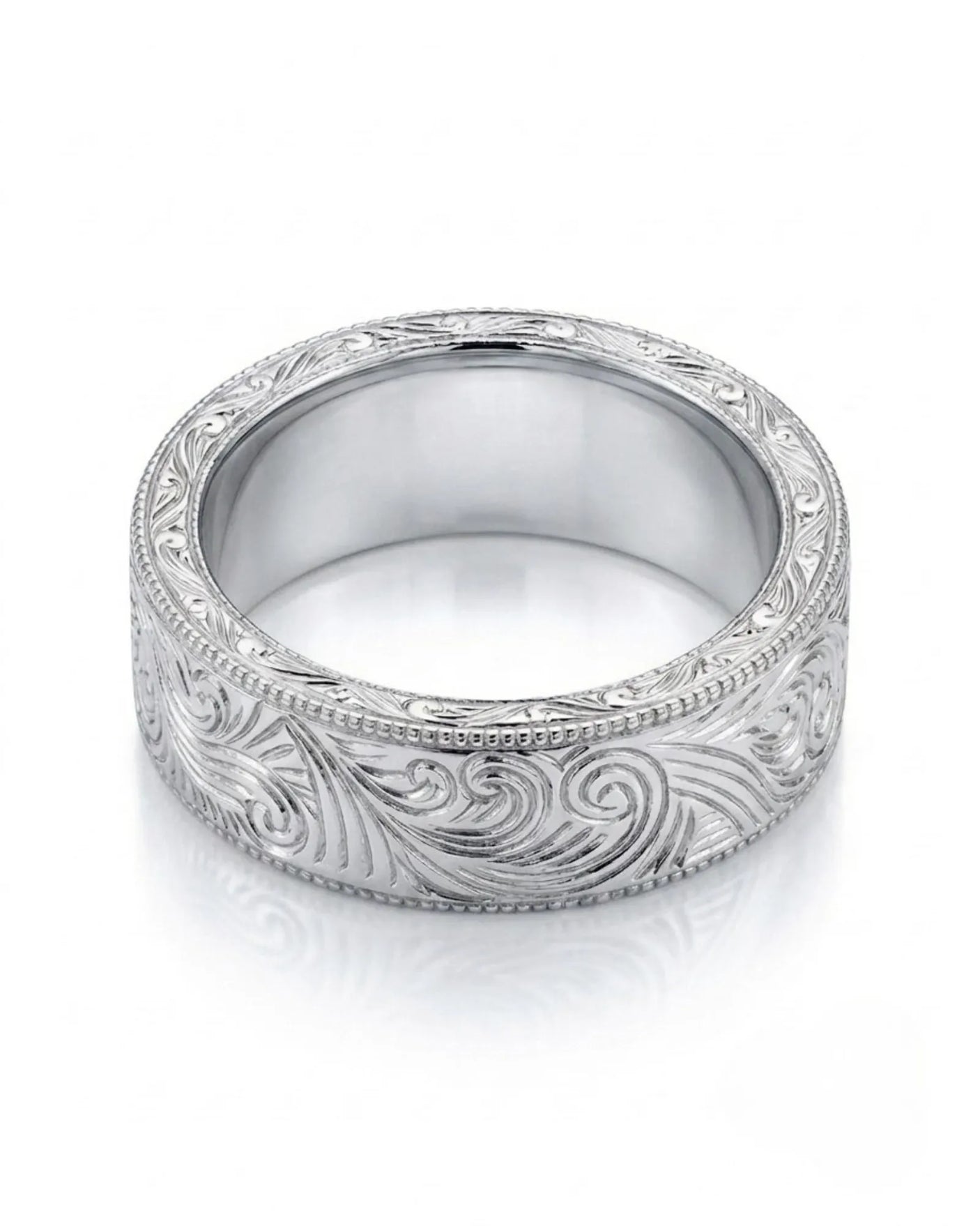 Vellum Aureus Art Nouveau Two Tone Men Ring