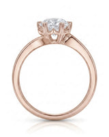 Camille – Natural Round Diamond Snowflake Twisted-Shank Engagement Ring