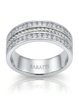 Aurelian Rope Diamond Wedding Band