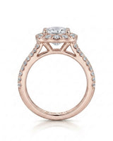 Yumi – Lumina Crown Natural Round Diamond Halo Engagement Ring