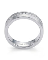 Axis Diamond Line Wedding Band