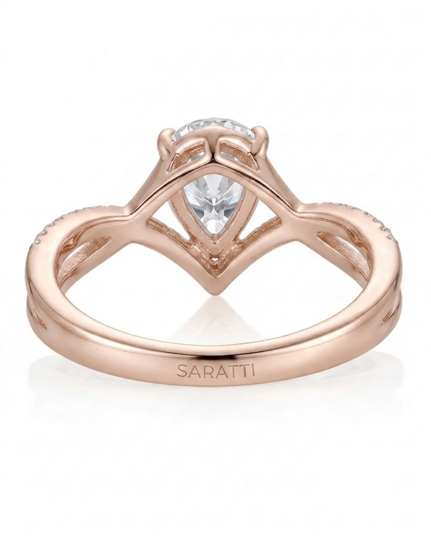Claire – Natural Pear-Shaped Diamond Twisted-Shank Engagement Ring