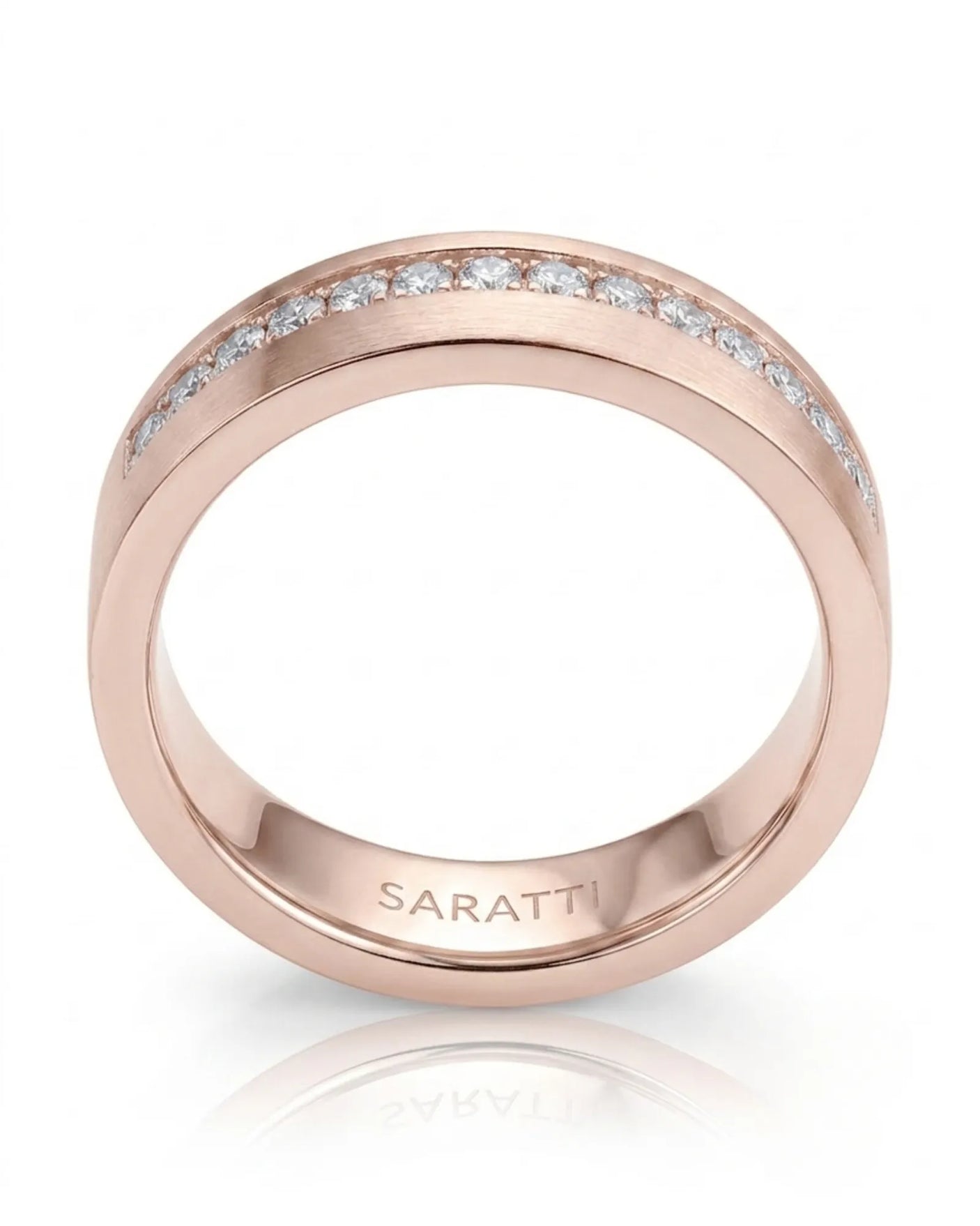 Axis Diamond Line Wedding Band