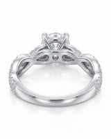 Donna – Natural Round Diamond Twisted-Shank Bridal Set