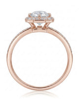 Elise – Natural Round Diamond Square Halo Engagement Ring