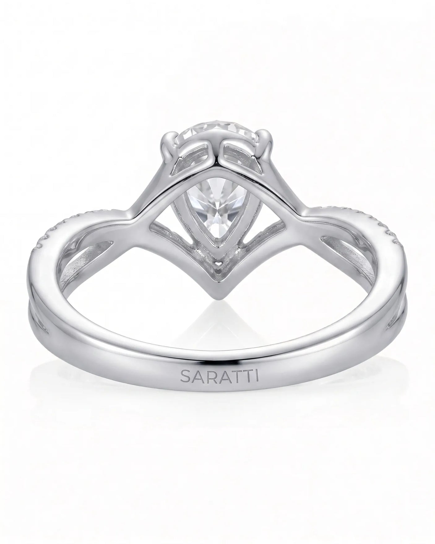 Claire – Natural Pear-Shaped Diamond Twisted-Shank Engagement Ring