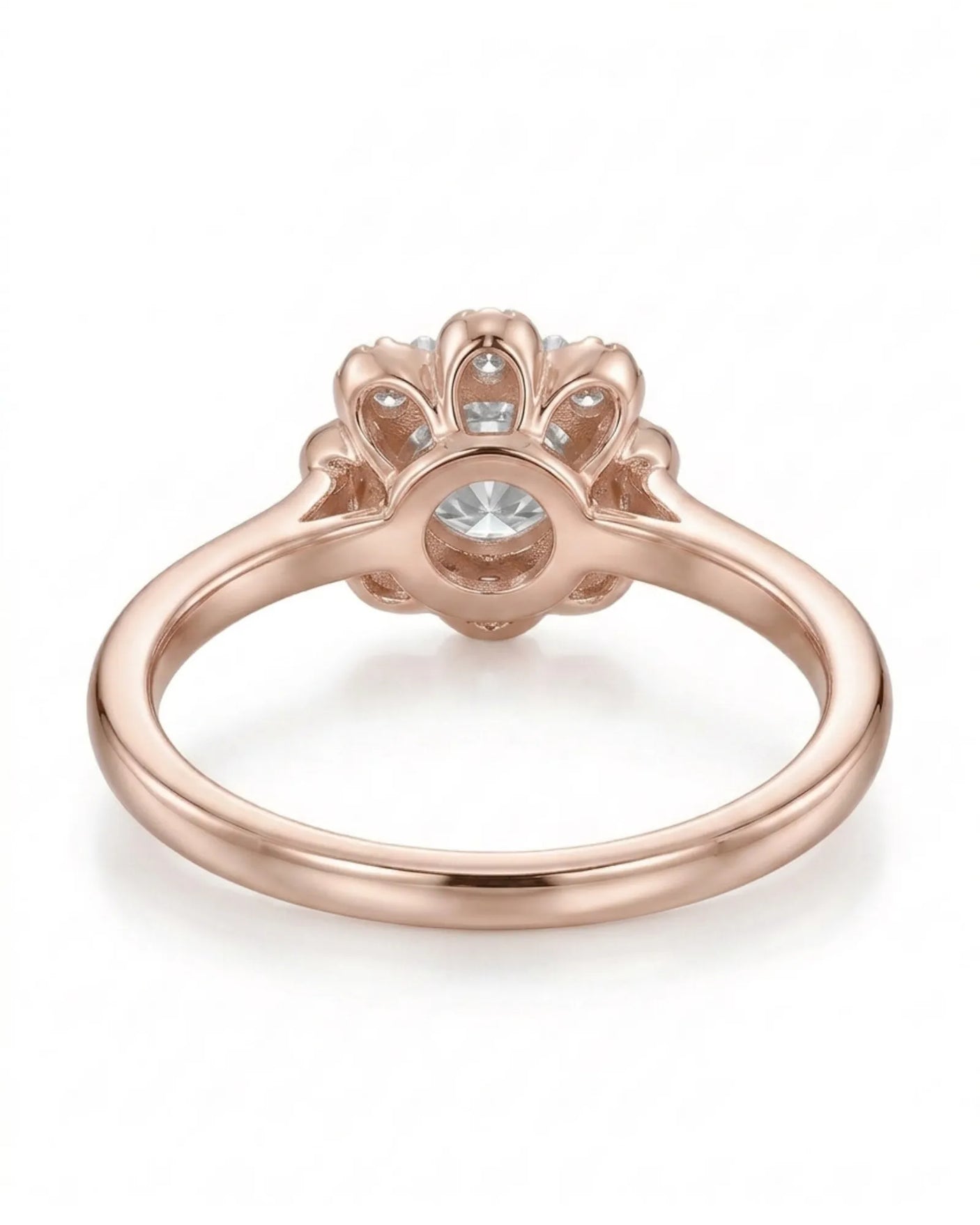 Celine – Natural Round Diamond Halo Engagement Ring