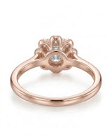 Celine – Natural Round Diamond Halo Engagement Ring
