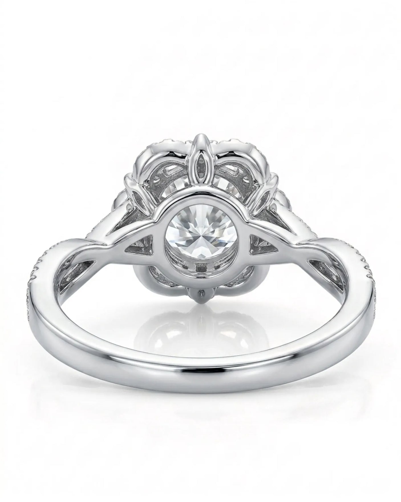 Madea – Radiant Embrace Natural Round Diamond Double Halo Ring