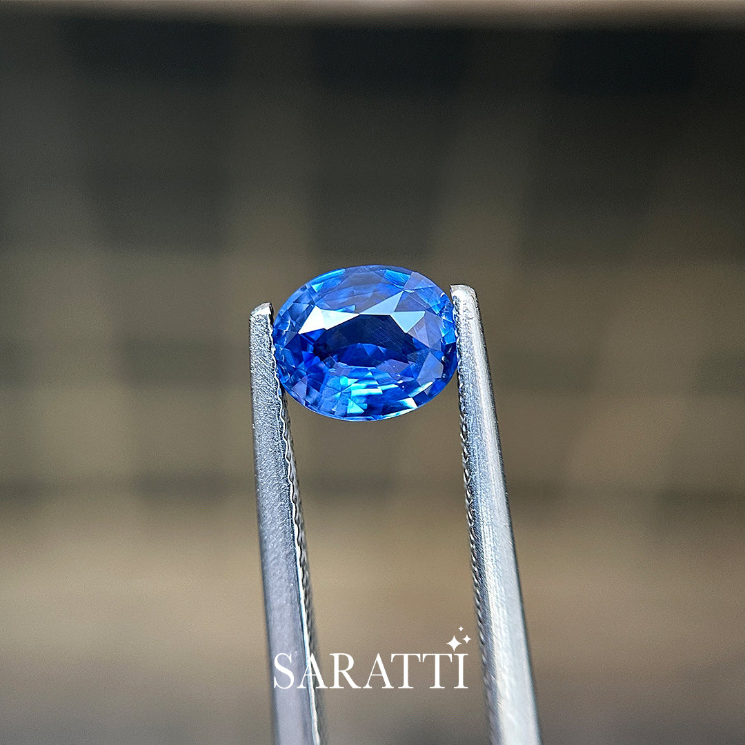 Unheated Cornflower Blue Sapphire 1.52ct Oval | SARATTI
