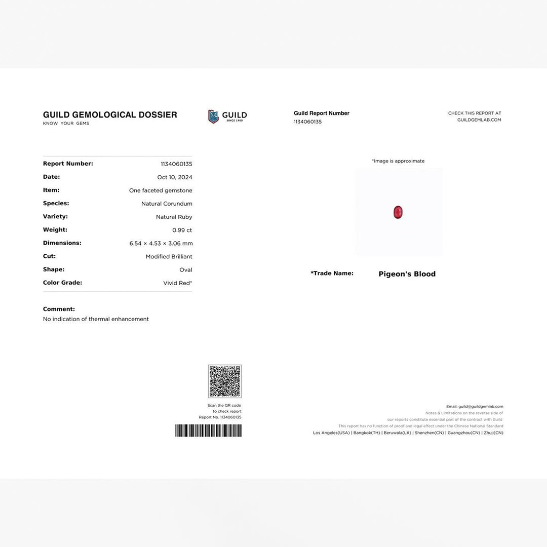 • Certified Natural Ruby Vivid Red Oval Shape | SARATTI
