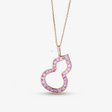 Crescent Soul Pink Sapphire and Diamond Necklace | Saratti Jewelry
