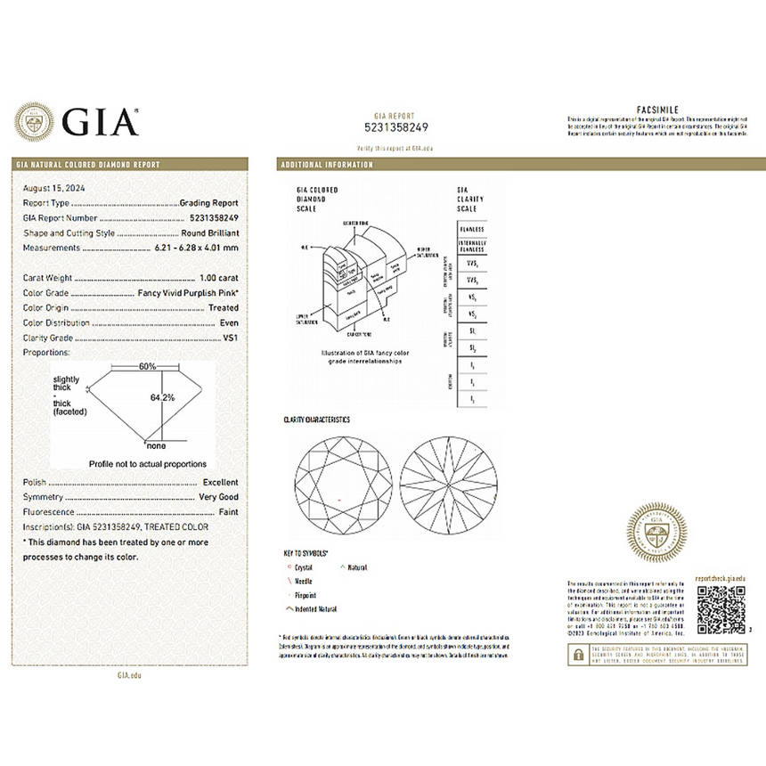 GIA Fancy Purplish Pink Natural Diamond | Saratti Jewelry