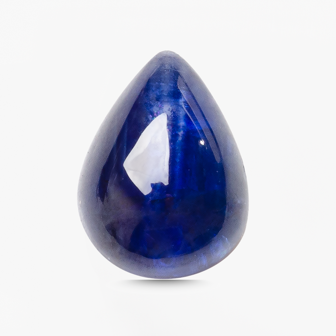 0.90 carats Natural pear-shaped sapphire cabochon with polished dome | SARATTI
