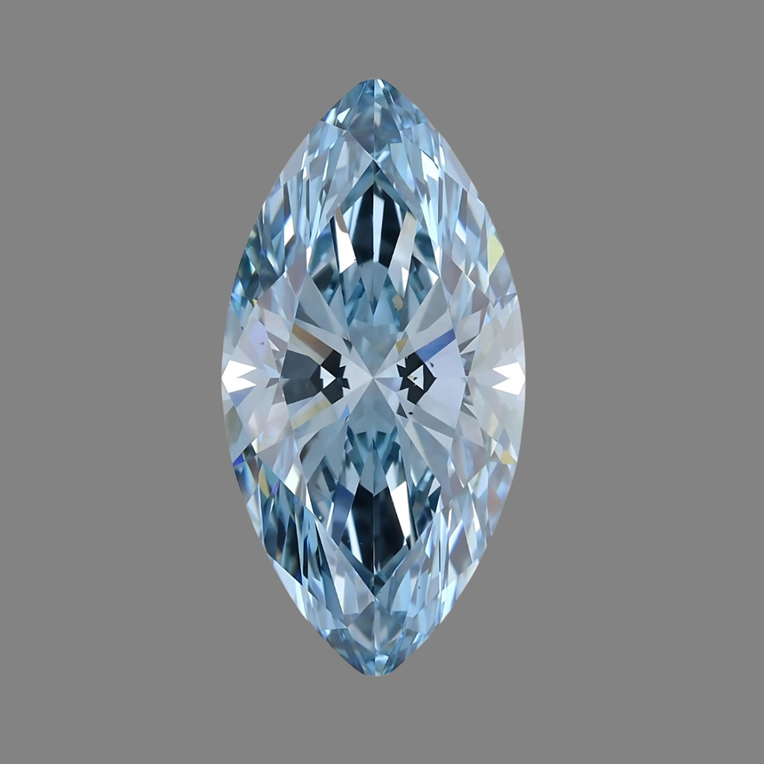 VS1 Clarity 4.05-carat Marquise Blue Lab Diamond | Saratti
