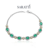 Verdant Dream bracelet with alternating link structure | SARATTI