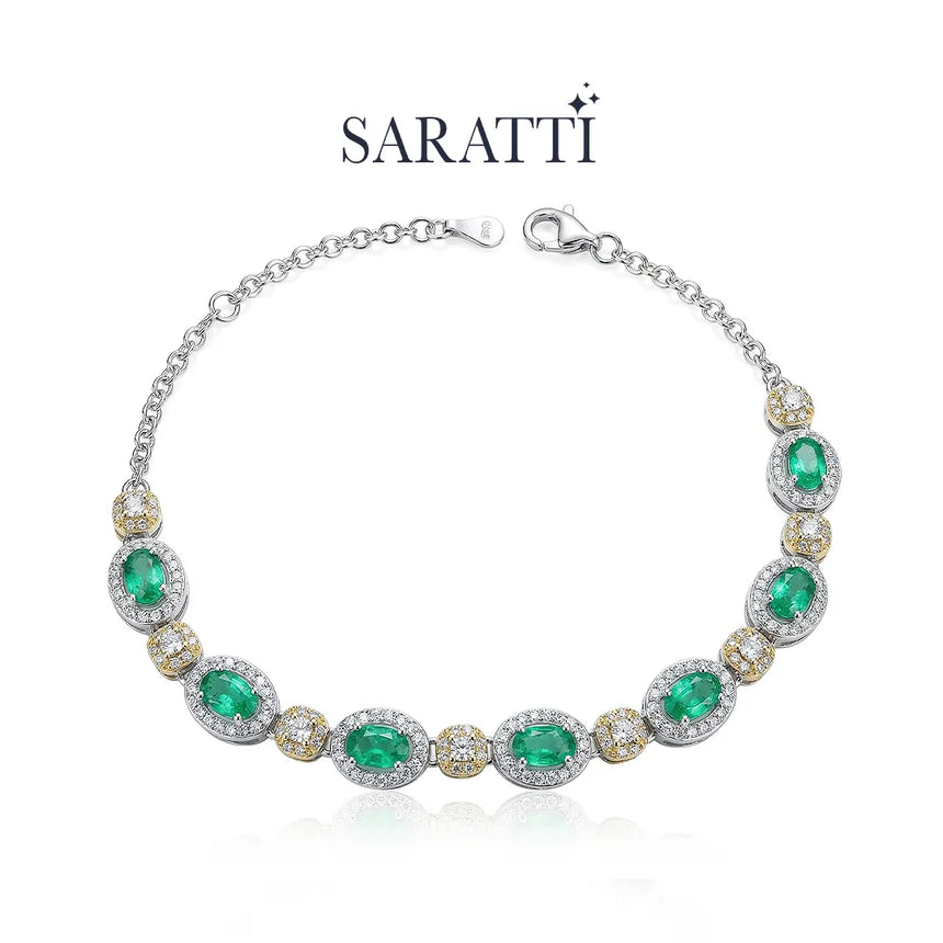 Verdant Dream bracelet with alternating link structure | SARATTI