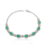 Verdant Dream natural emerald bracelet front view | SARATTI