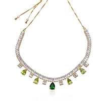 Verdant Solstice Peridot & Diopside Necklace