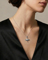 Blue Waltz necklace with London blue gemstone skirt | SARATTI
