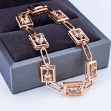 Morganite Bracelet in 18K Rose Gold
