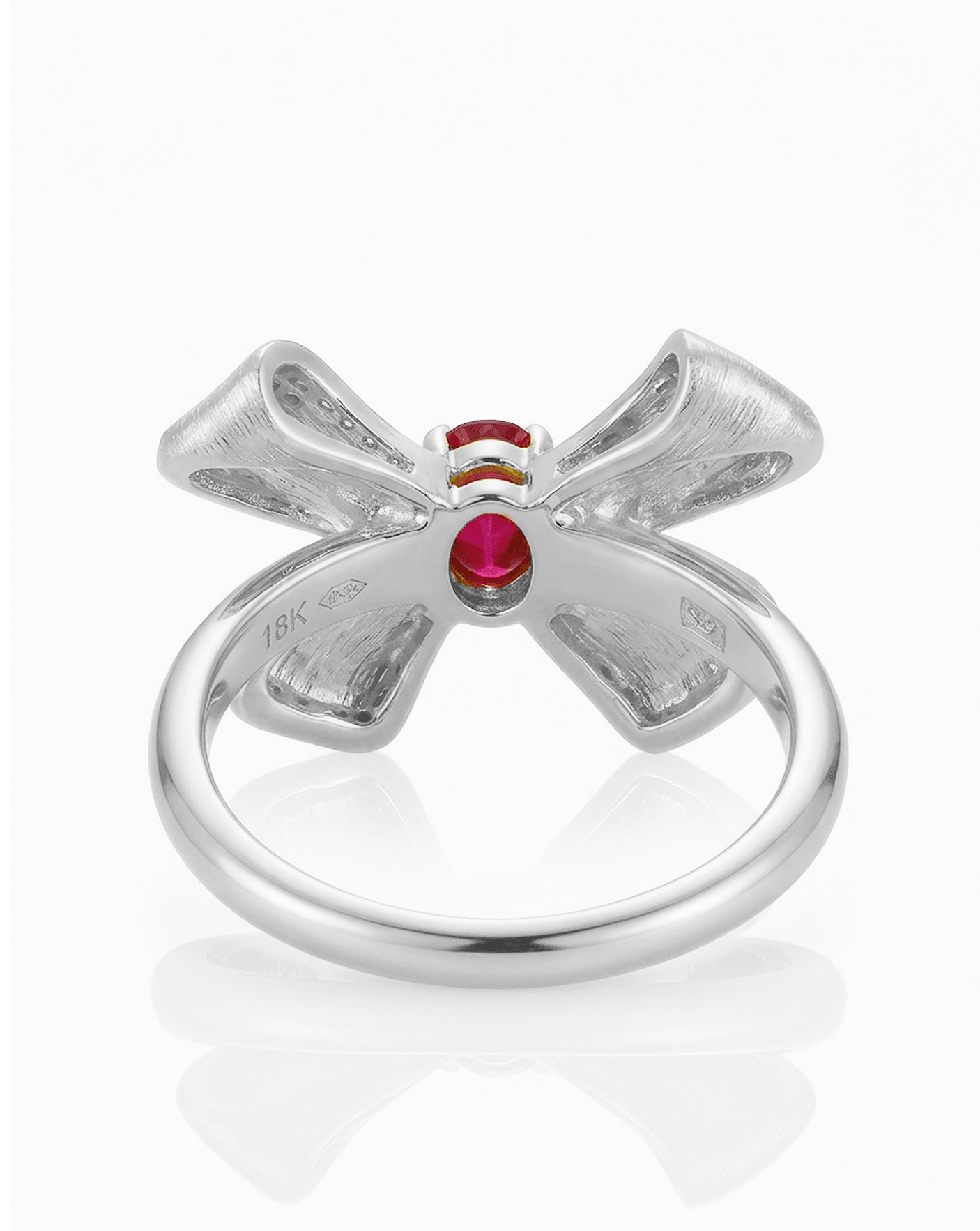 Rouge Ribbon Pigeon Blood Red Natural Ruby Ring