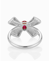 Rouge Ribbon Pigeon Blood Red Natural Ruby Ring