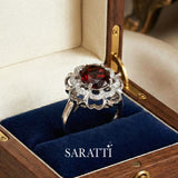 Coronet Rouge Gold Garnet Ring