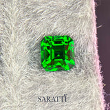 Vibrant-Brilliance Tsavorite Step Cut Gemstone | SARATTI
