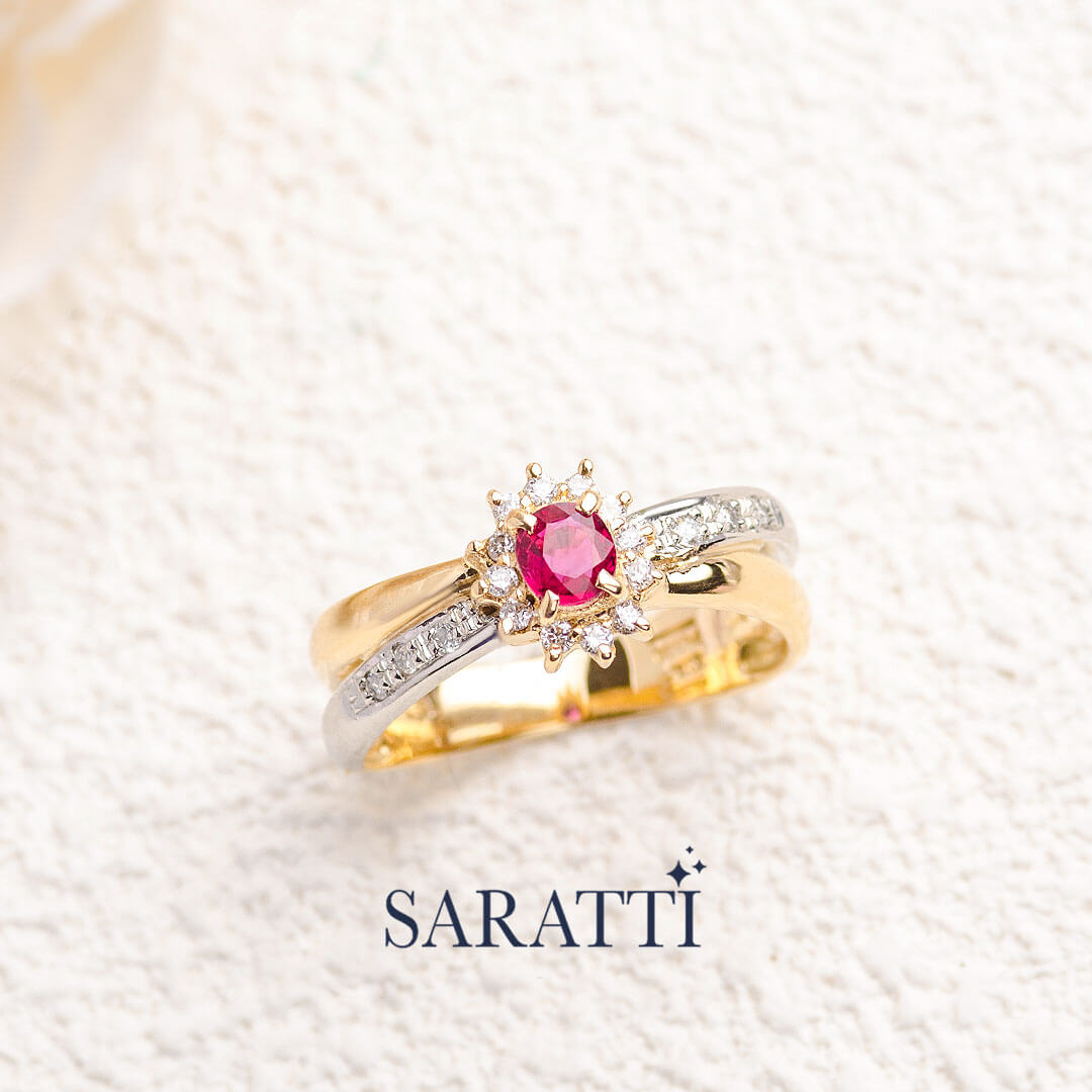 Aurea Apotheosis Ruby and Diamond Ring | Saratti