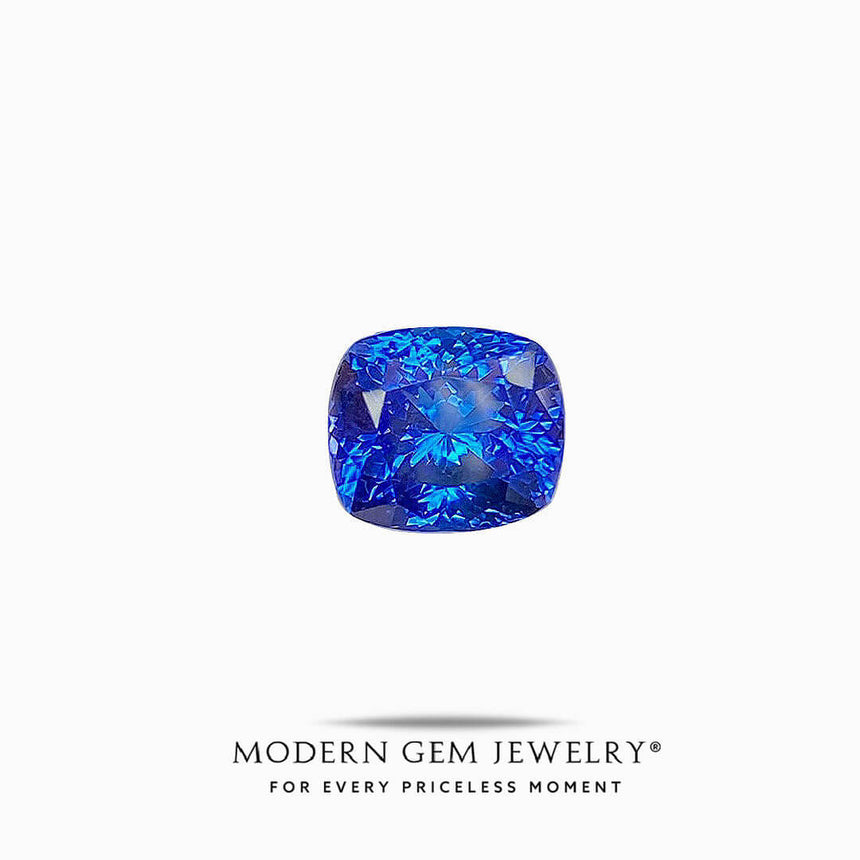 5.38 Carats Natural Tanzanite Gemstone Cushion Cut