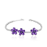 Violet Bloom natural amethyst bracelet front view | SARATTI