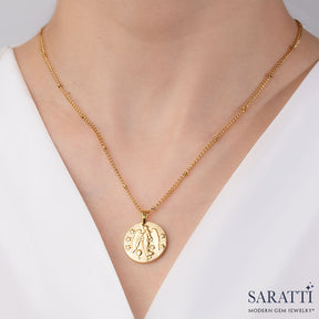 Virgo Necklace in 18K Gold | Saratti