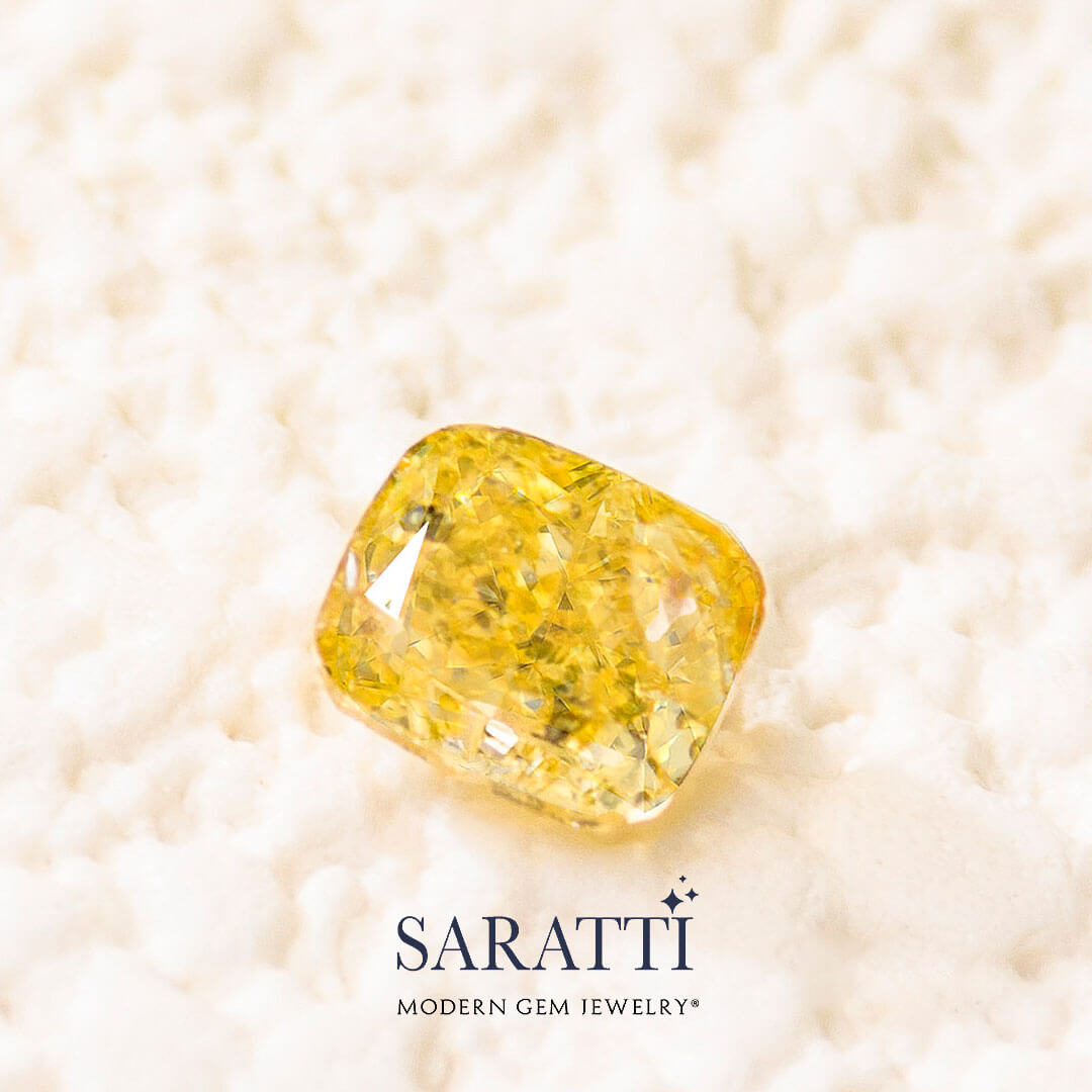 Natural Yellow Diamond Gemstone | Modern Gem Jewelry | Saratti