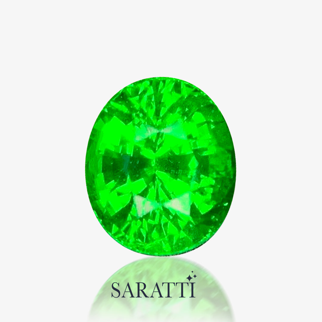 Vivid Green Tsavorite Gemstone for Custom Jewelry | SARATTI