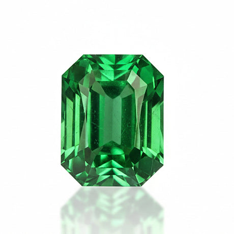 Vivid Green Tsavorite Octagonal Step Cut Gemstone | SARATTI