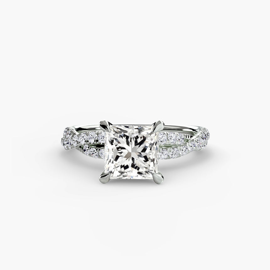 The Infinitié Twisted Pavé Setting