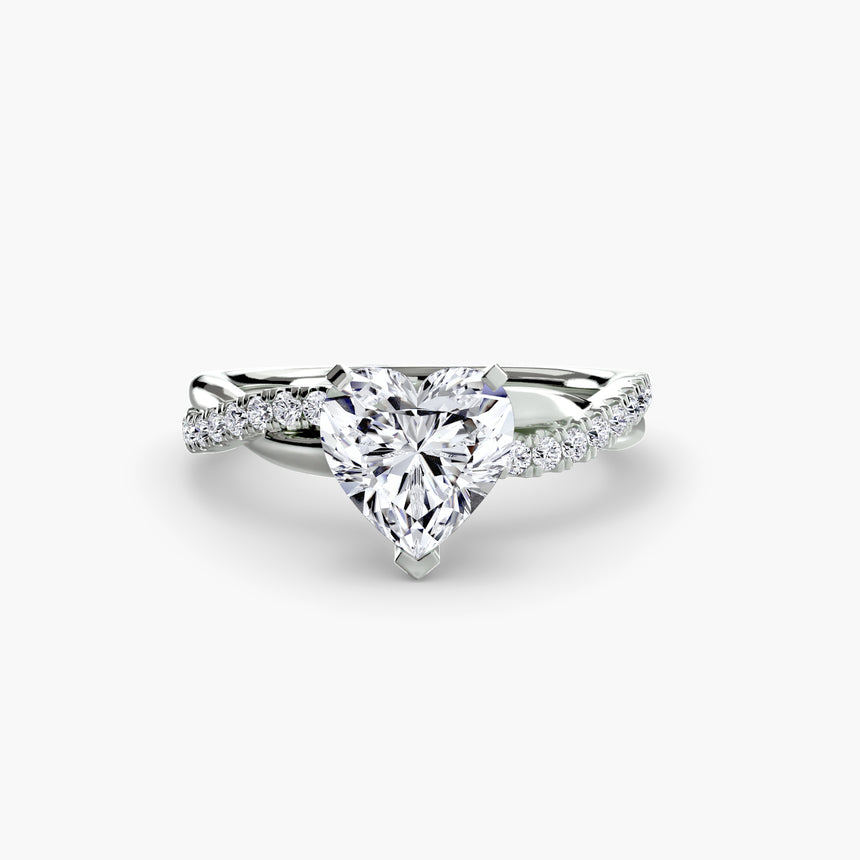The Aurex Pavé Solitaire Ring Setting