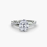 The Aurex Pavé Solitaire Ring Setting