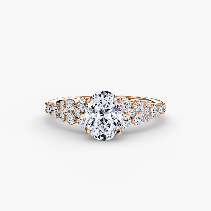 Round center cluster ring mount | SARATTI