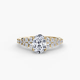 18K gold cluster diamond ring setting | SARATTI