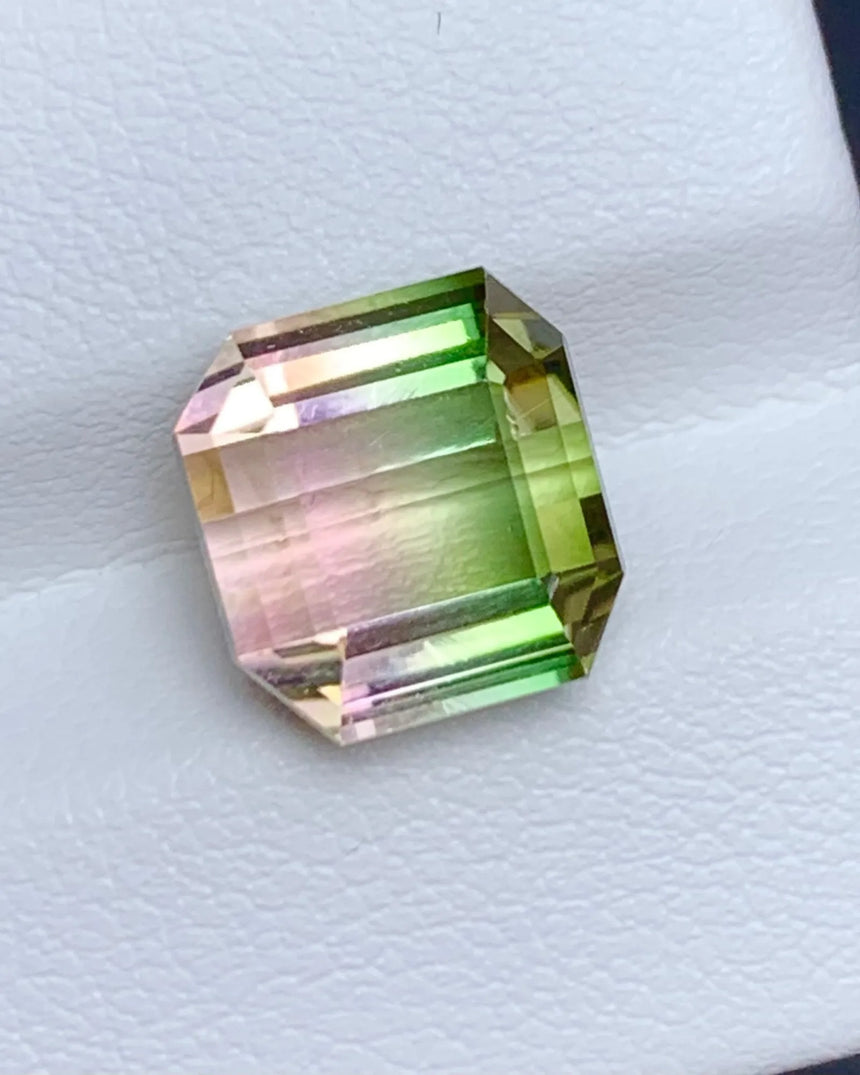 Watermelon Tourmaline alternate angle showing pink green zoning | SARATTI