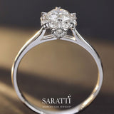 Elegant Diamond Halo Ring | Modern Gem Jewelry | Saratti