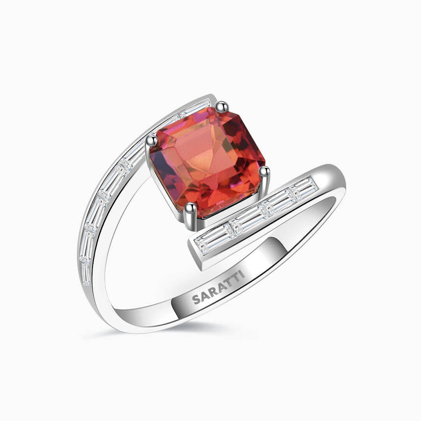 Passion Amour Red Tourmaline and Diamond Ring