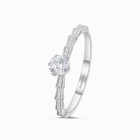 White Gold Echelle d’Amour Diamond Engagement Ring | Saratti 