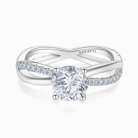 White Gold Nexus Aeternus Avant-Garde Diamond Engagement Ring | Saratti Diamonds