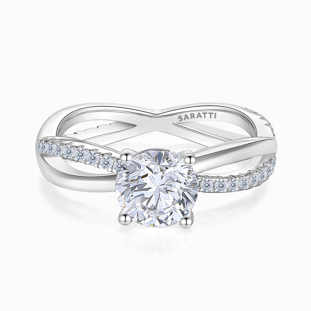 White Gold Nexus Aeternus Avant-Garde Diamond Engagement Ring | Saratti Diamonds